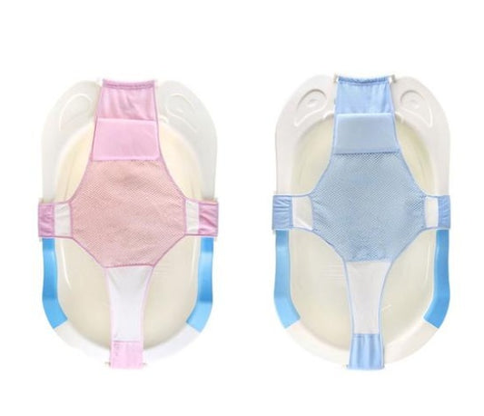 Cotton baby bath net cross