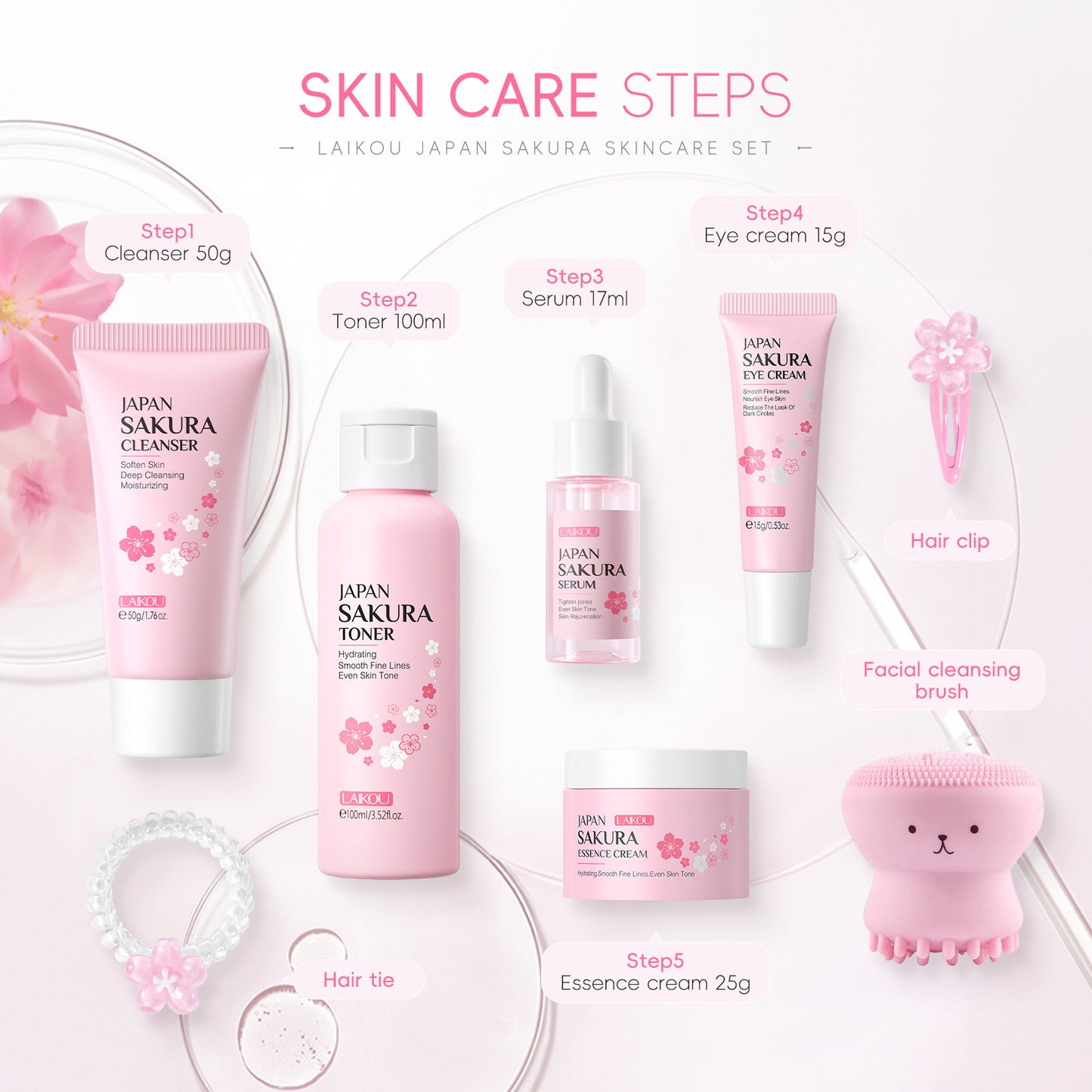 Cherry Blossom 8-piece Facial Skin