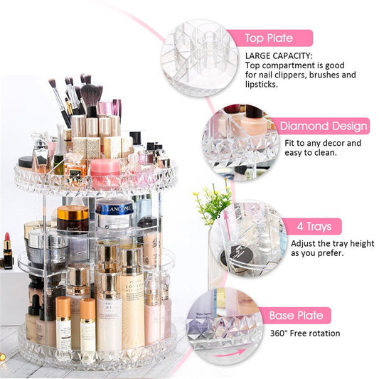 Diamond Pattern Cosmetic Box