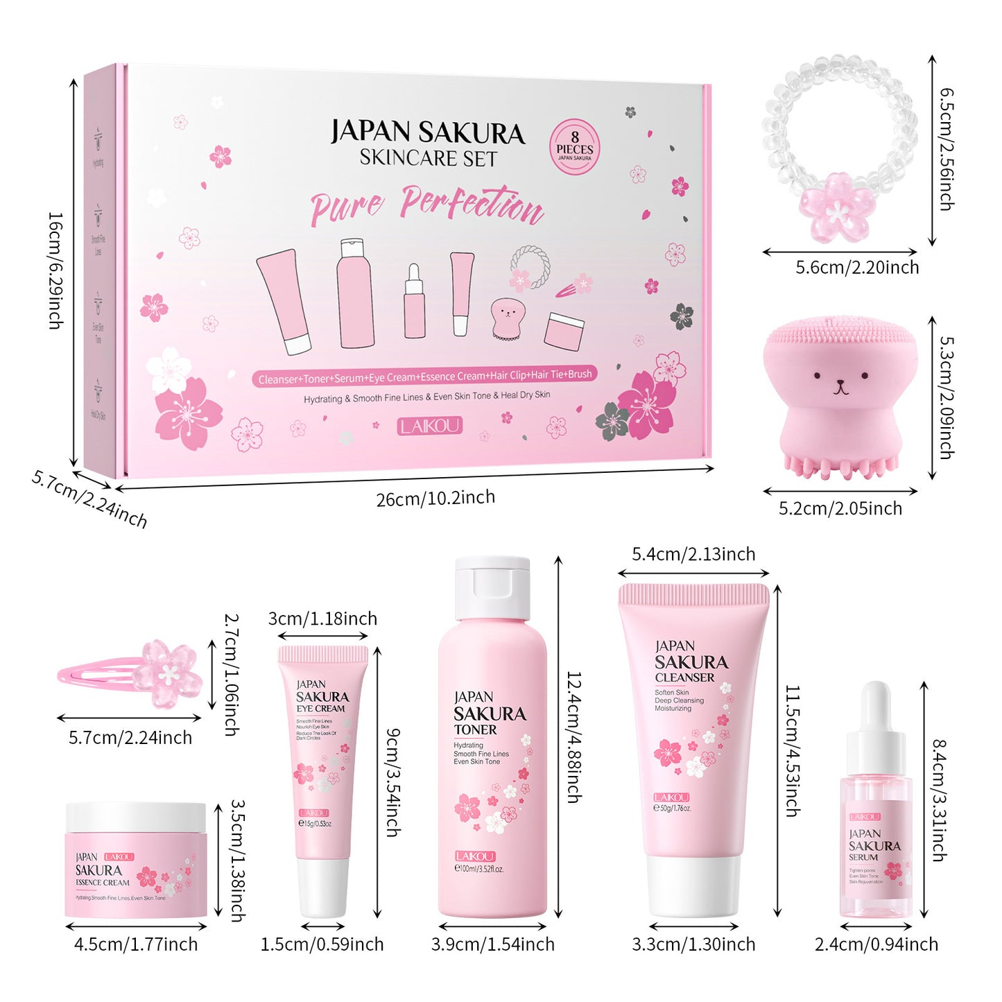Cherry Blossom 8-piece Facial Skin